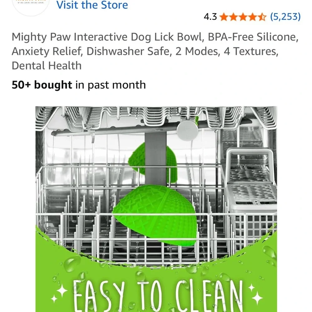 Interactive Green Dog Lick Bowl